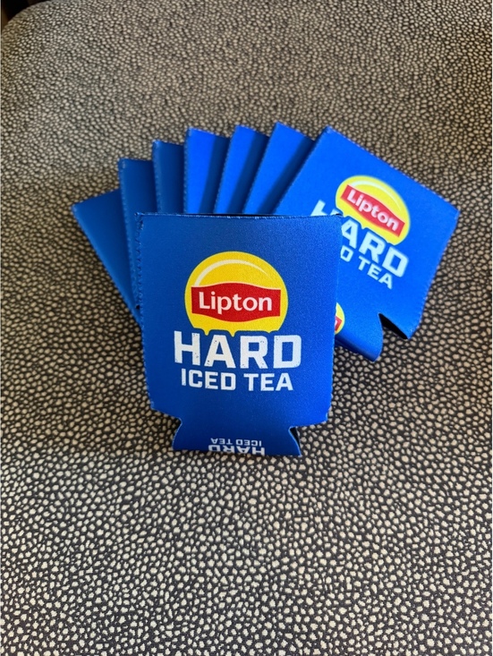 Other - Lipton Hard Iced Tea Blue Can Cooler Sleeve Koozie Set of 8 - #1504